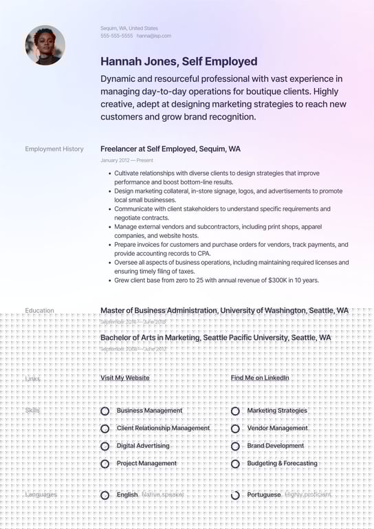Crafting the Perfect Resume Title for Self Employed Professionals