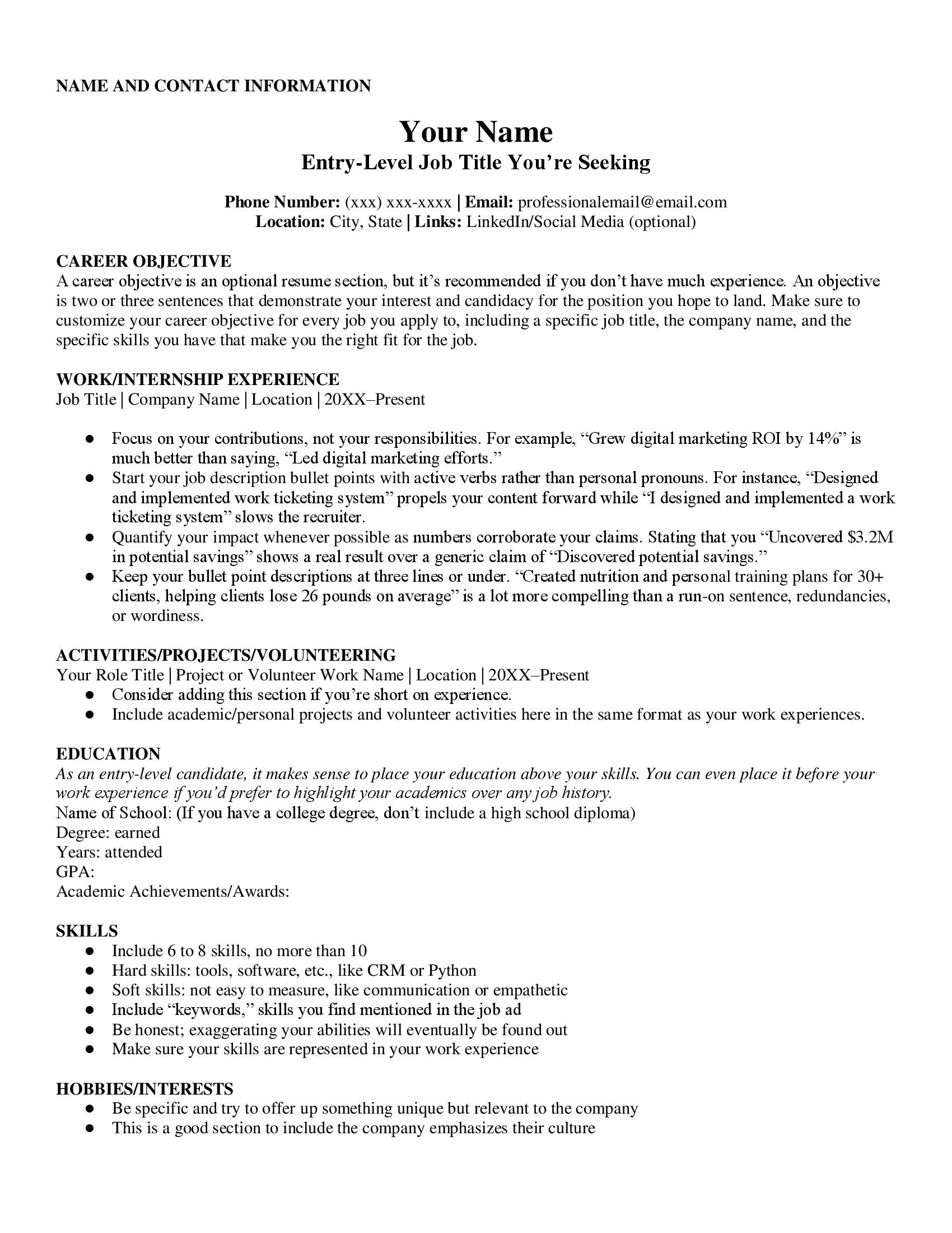 Comprehensive Guide to Crafting a Successful Resume: Resume Writing Training Outline