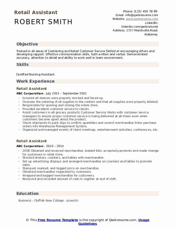 Crafting a Winning Retail Assistant Resume No Experience: Tips and Templates