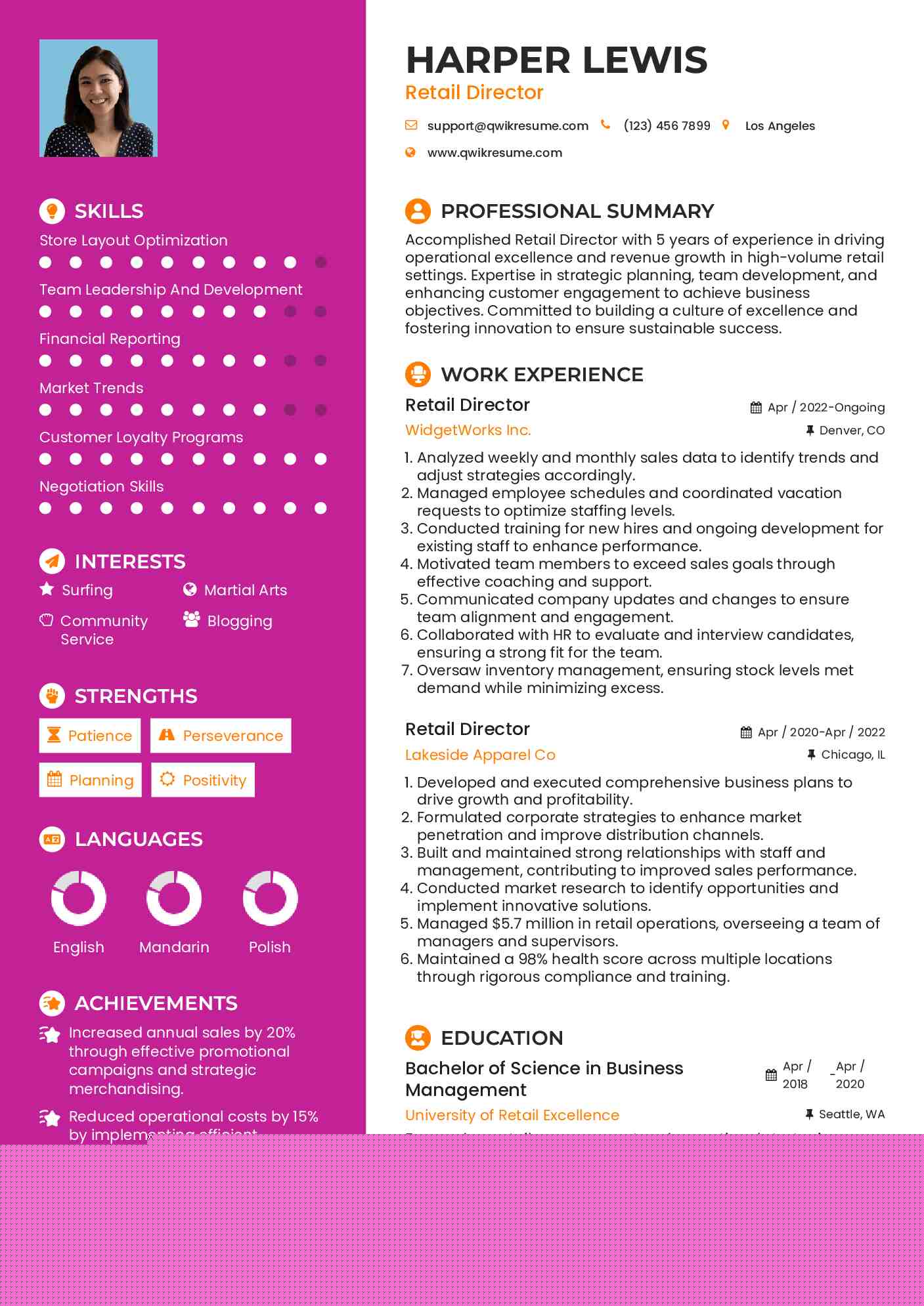 Crafting the Perfect Retail Director Resume: Tips and Best Practices