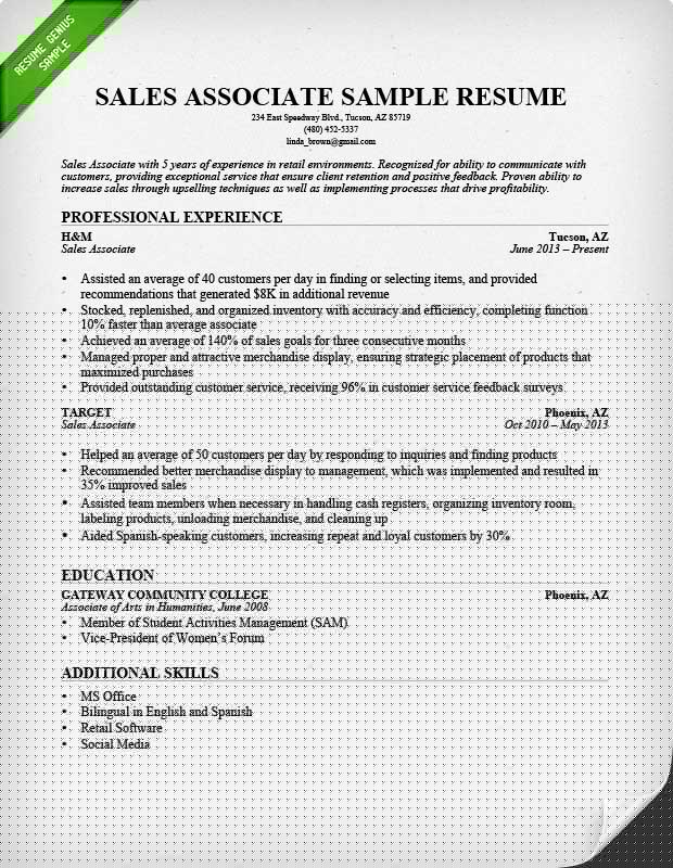 Essential Tips for Crafting an Impressive Retail Job Resume Sales Associate