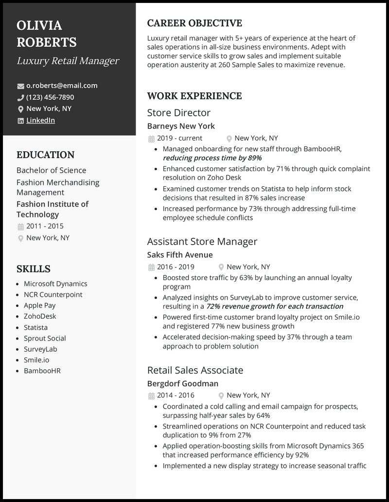 Crafting the Perfect Retail Luxury Resume: Stand Out in the High-End Market