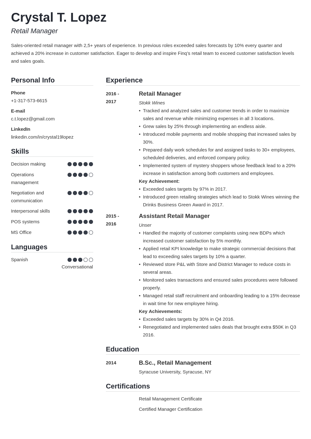 Crafting an Impactful Retail Manager Resume Headline: Tips and Examples