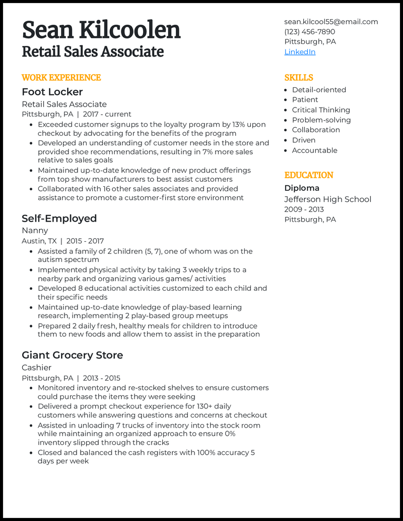 Crafting the Perfect Retail Oriented Resume: Tips and Strategies for Success