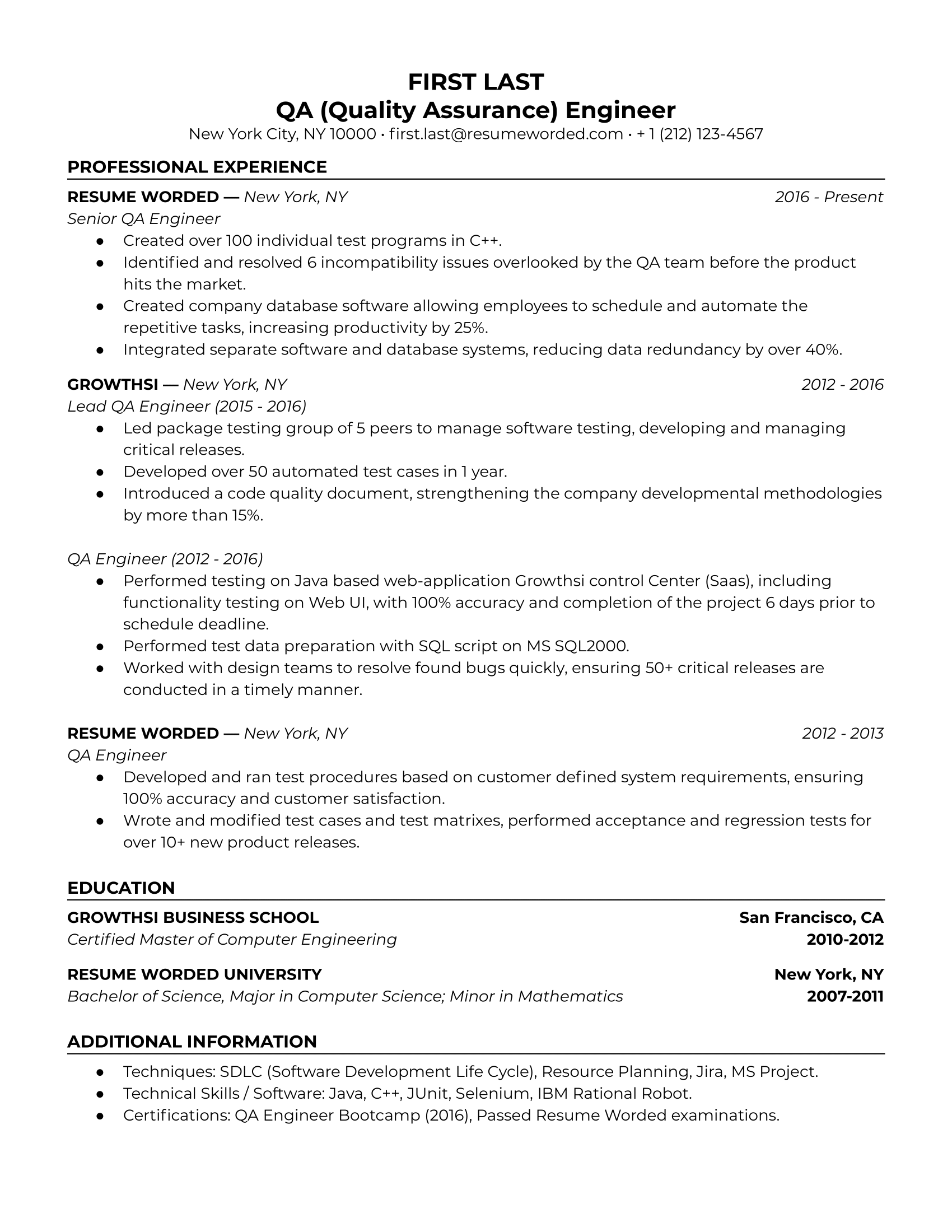 Essential Tips for Crafting an Impressive Retail QA Resume
