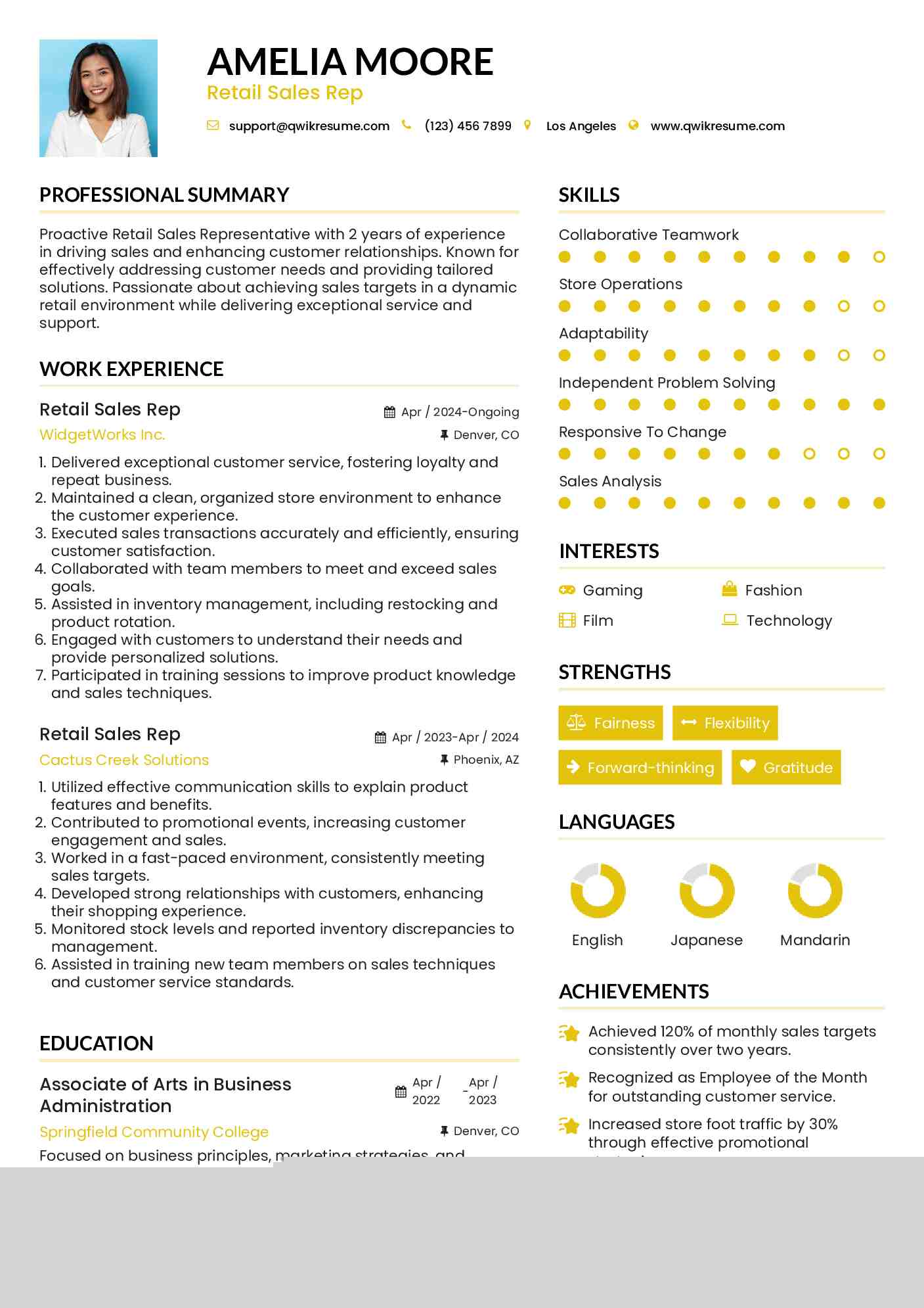 Essential Tips for Crafting an Impressive Retail Representative Resume