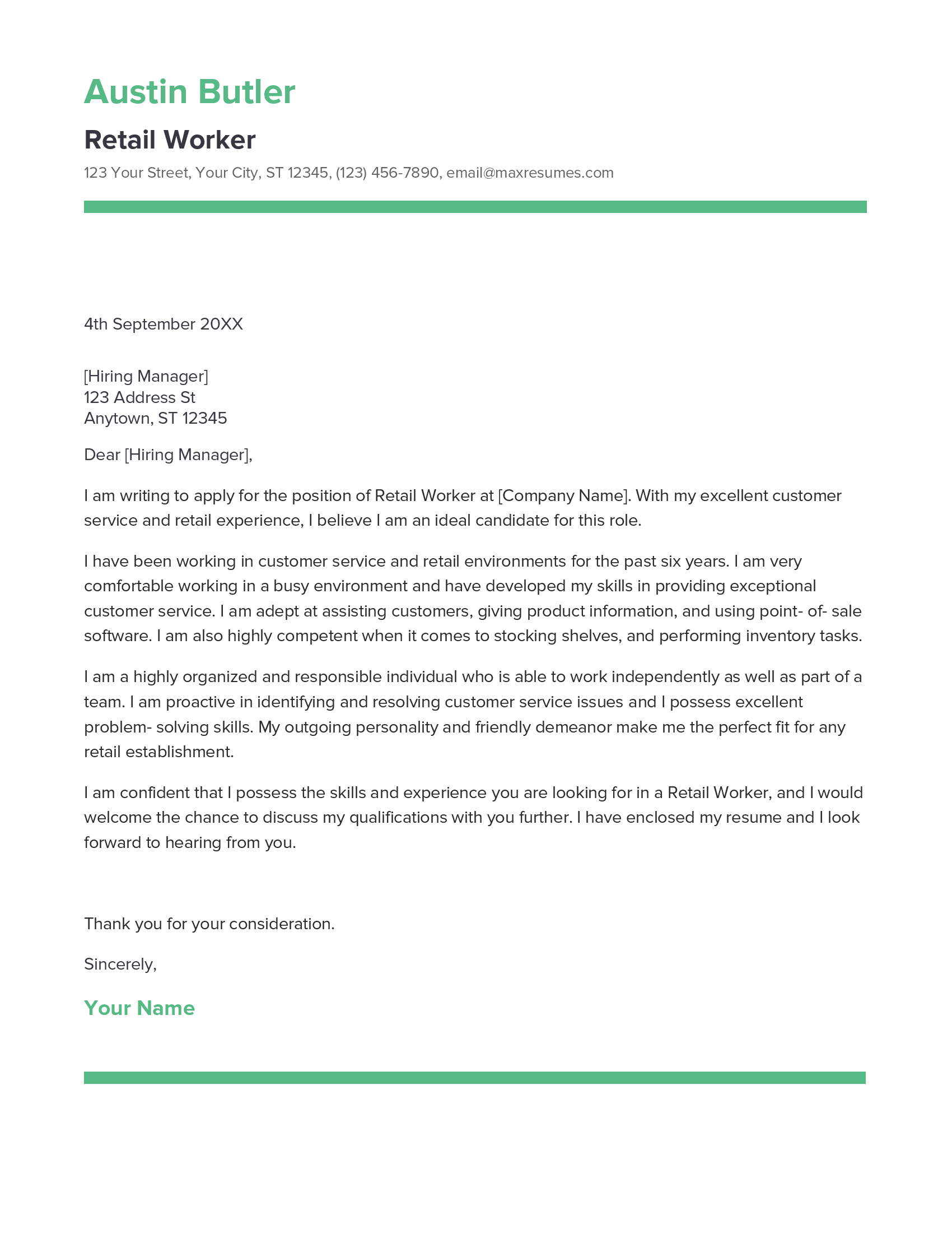 Mastering the Art of Your Retail Resume and Cover Letter: Tips for Success