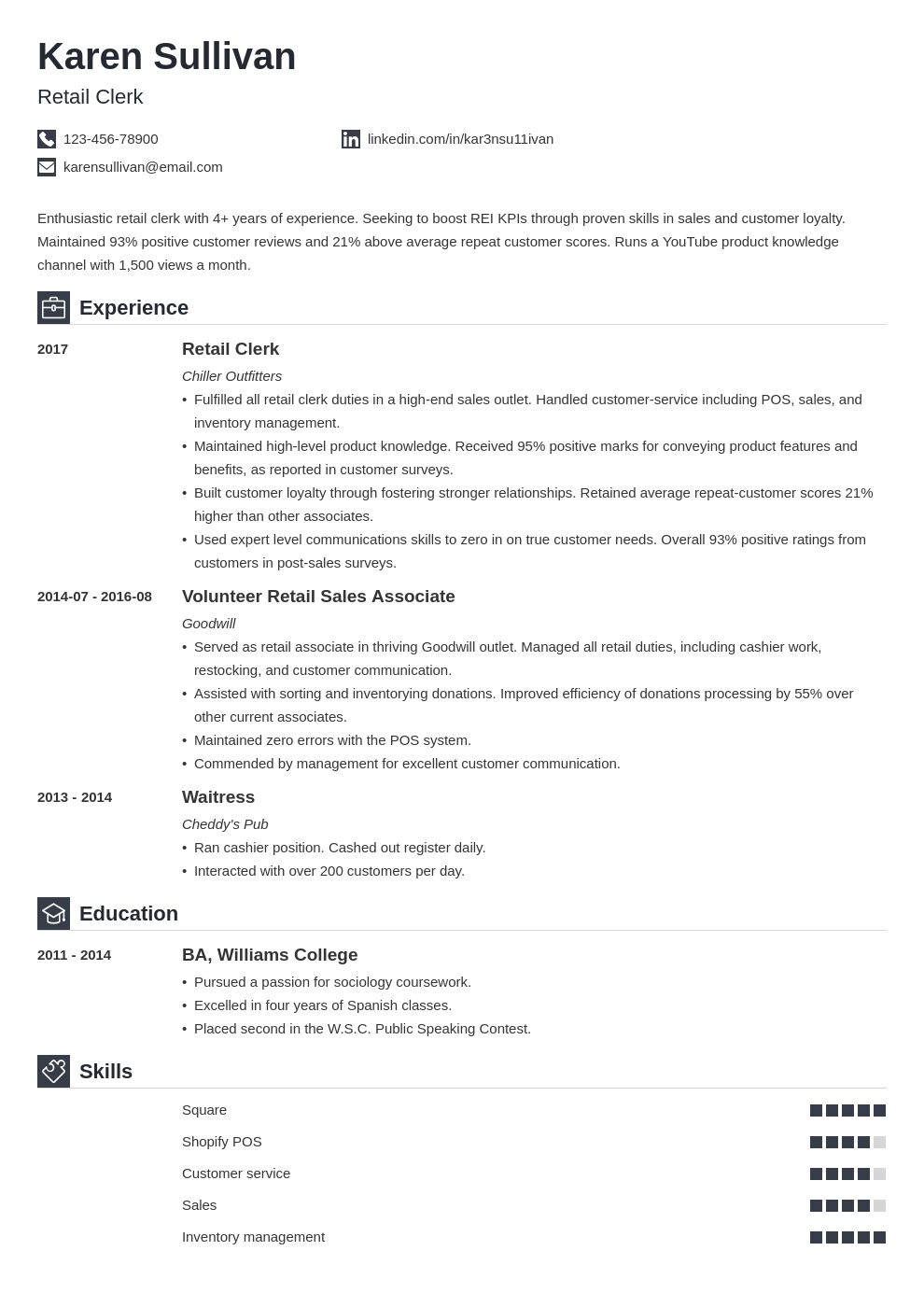 Essential Guide to Crafting an Impressive Retail Resume Format