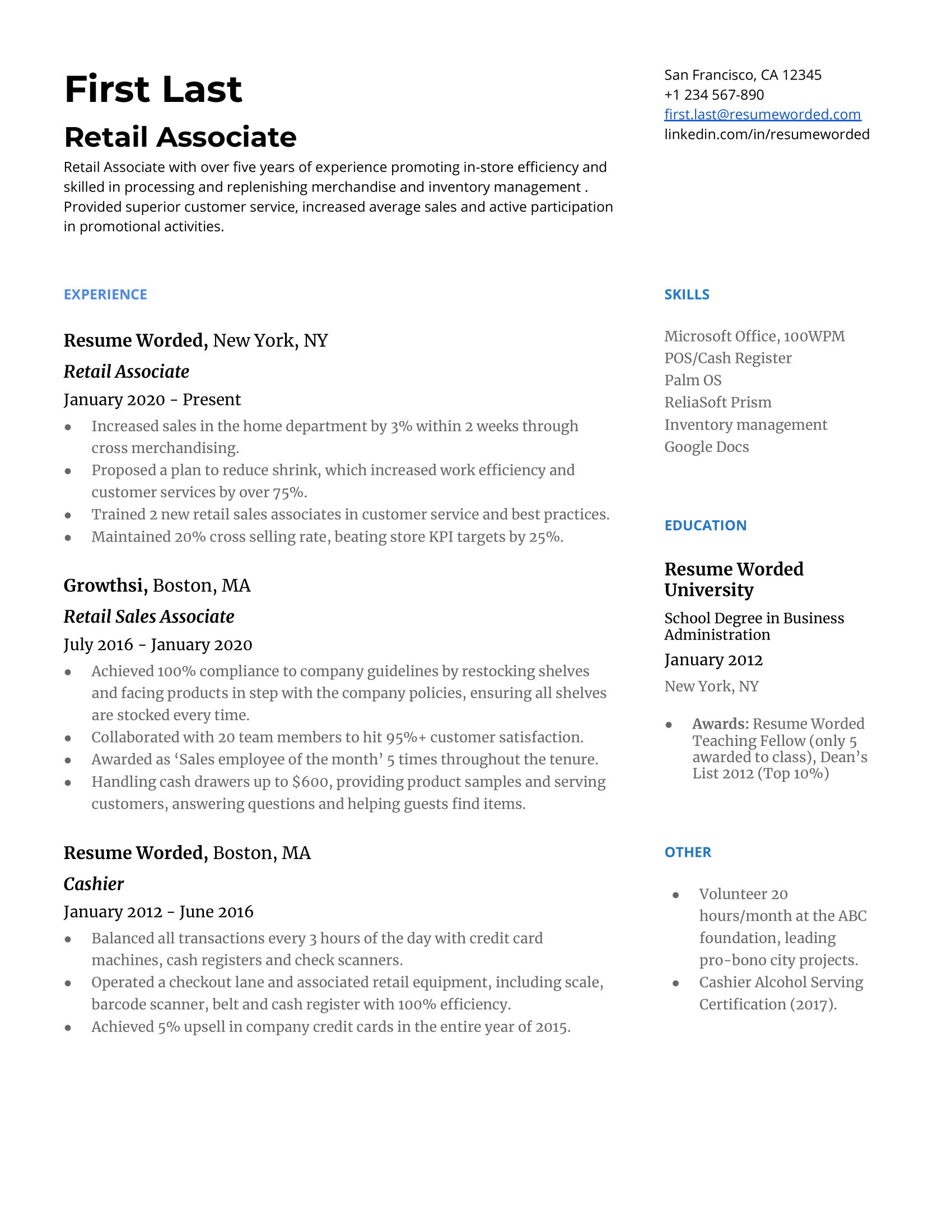 Essential Tips for Crafting a Winning Retail Resume Summary of Qualifications