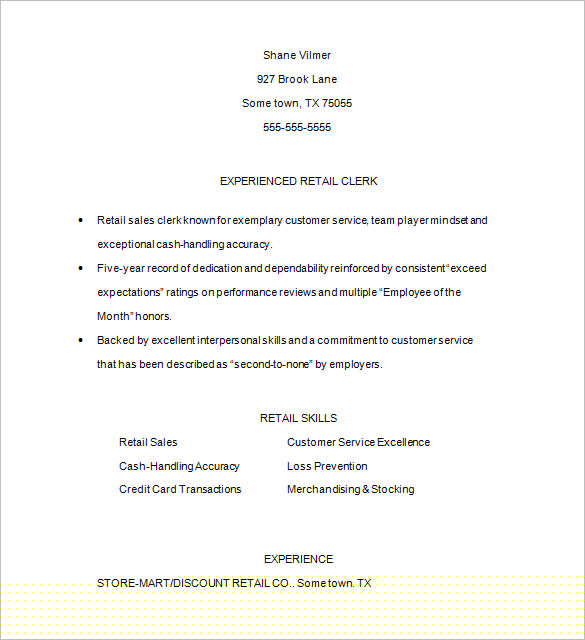 Essential Guide to Crafting Your Career with a Retail Resume Template Doc