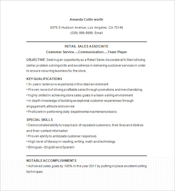 Unlock Your Job Potential with Our Retail Resume Template Free