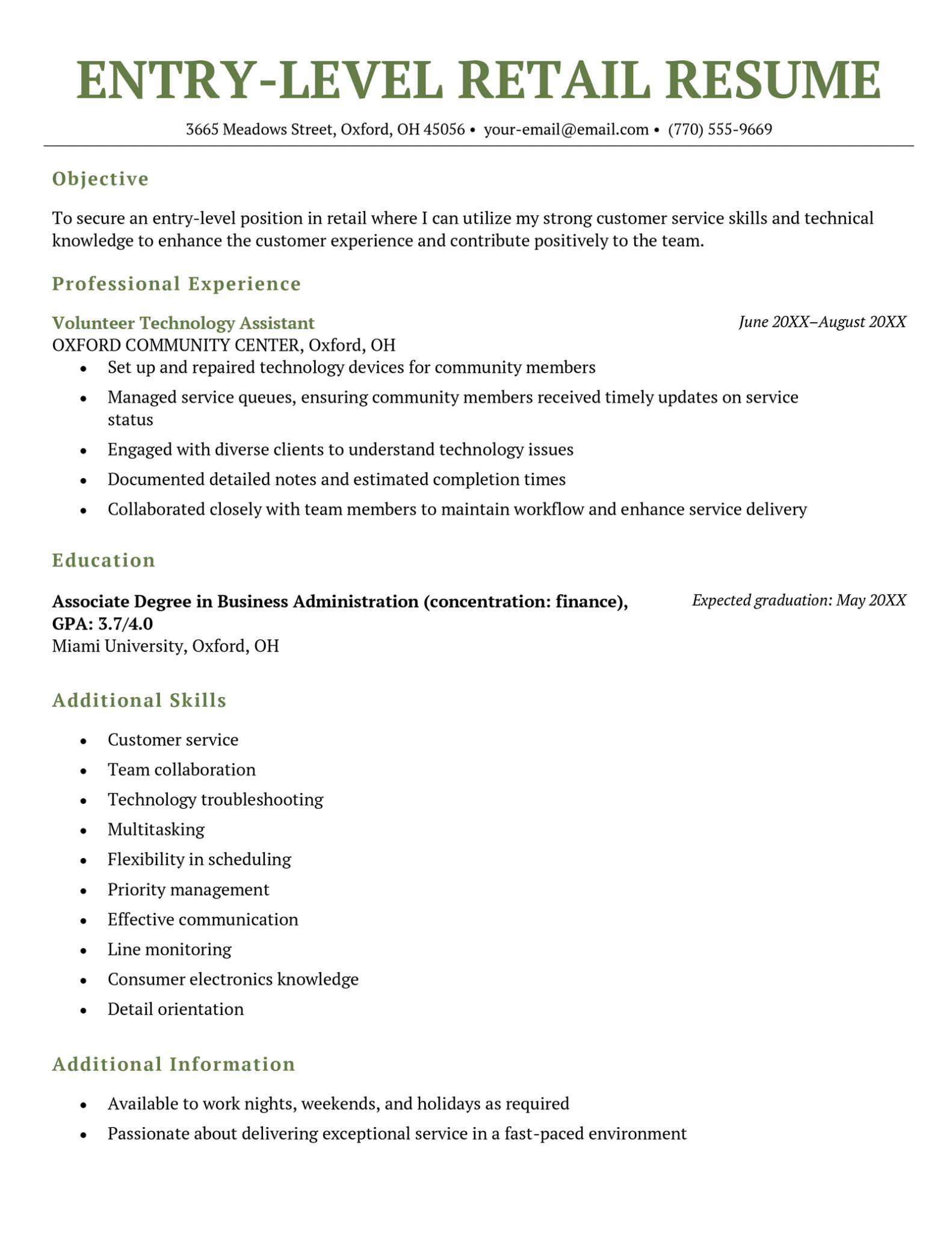 Crafting Success: Your Ultimate Retail Resume Template Guide