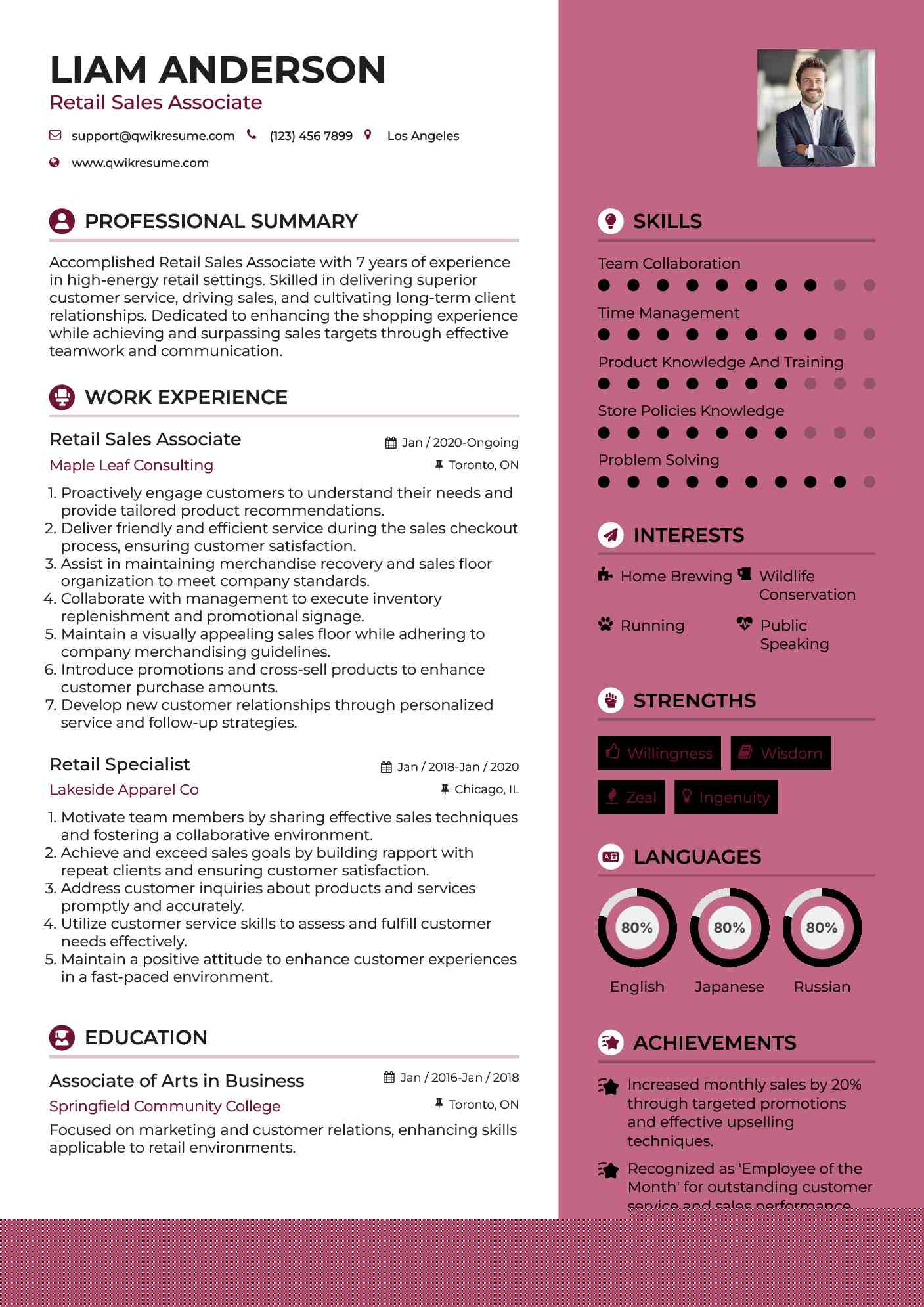 How to Create an Impressive Retail Sales Associate Resume PDF