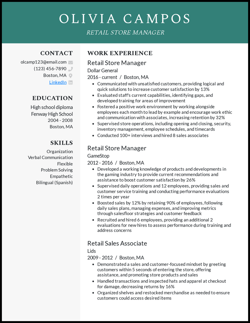 Essential Tips for Crafting an Impressive Retail Store Manager Qualifications Resume