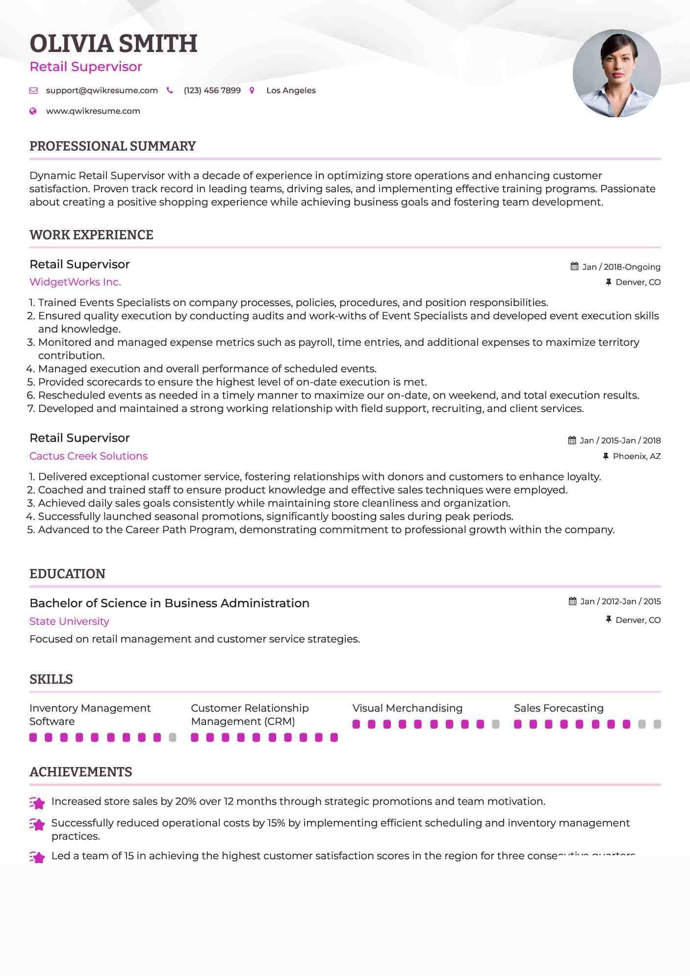 Essential Tips for Crafting an Effective Retail Supervisor Responsibilities Resume