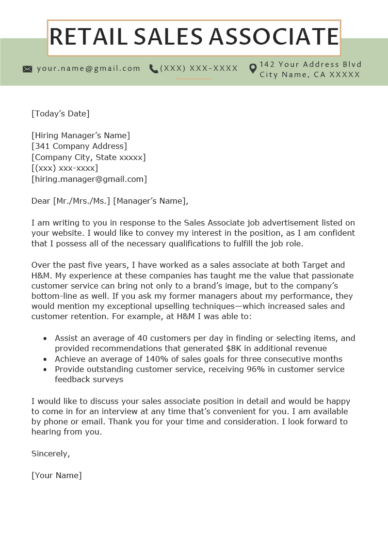 Your Ultimate Guide to Crafting an Impressive Sales Associate Resume and Cover Letter