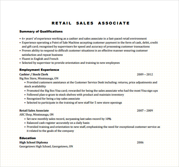 Crafting the Perfect Sales Associate Resume Cash Register: Tips and Examples