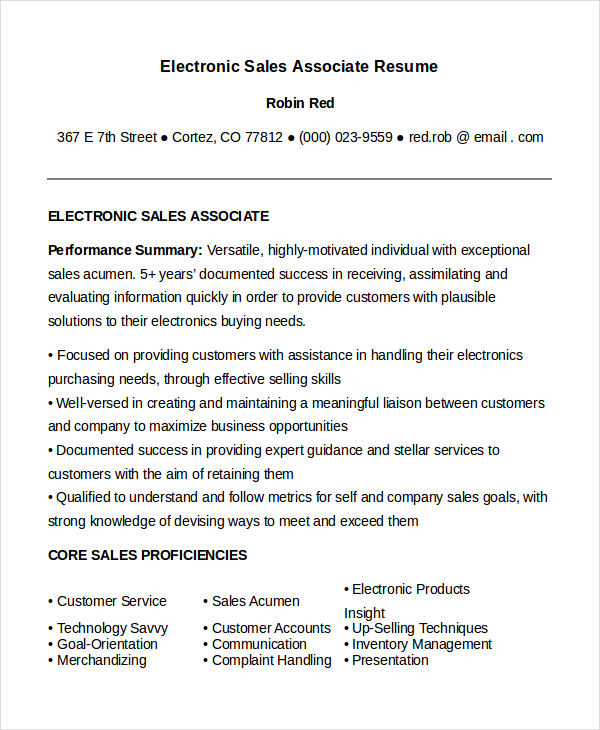Essential Guide to Crafting Your Sales Associate Resume: Sample PDF Included