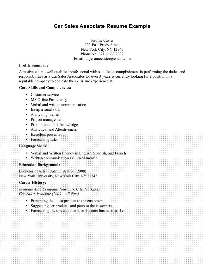 Crafting Your Future: A Comprehensive Sales Associate Resume Sample Without Experience