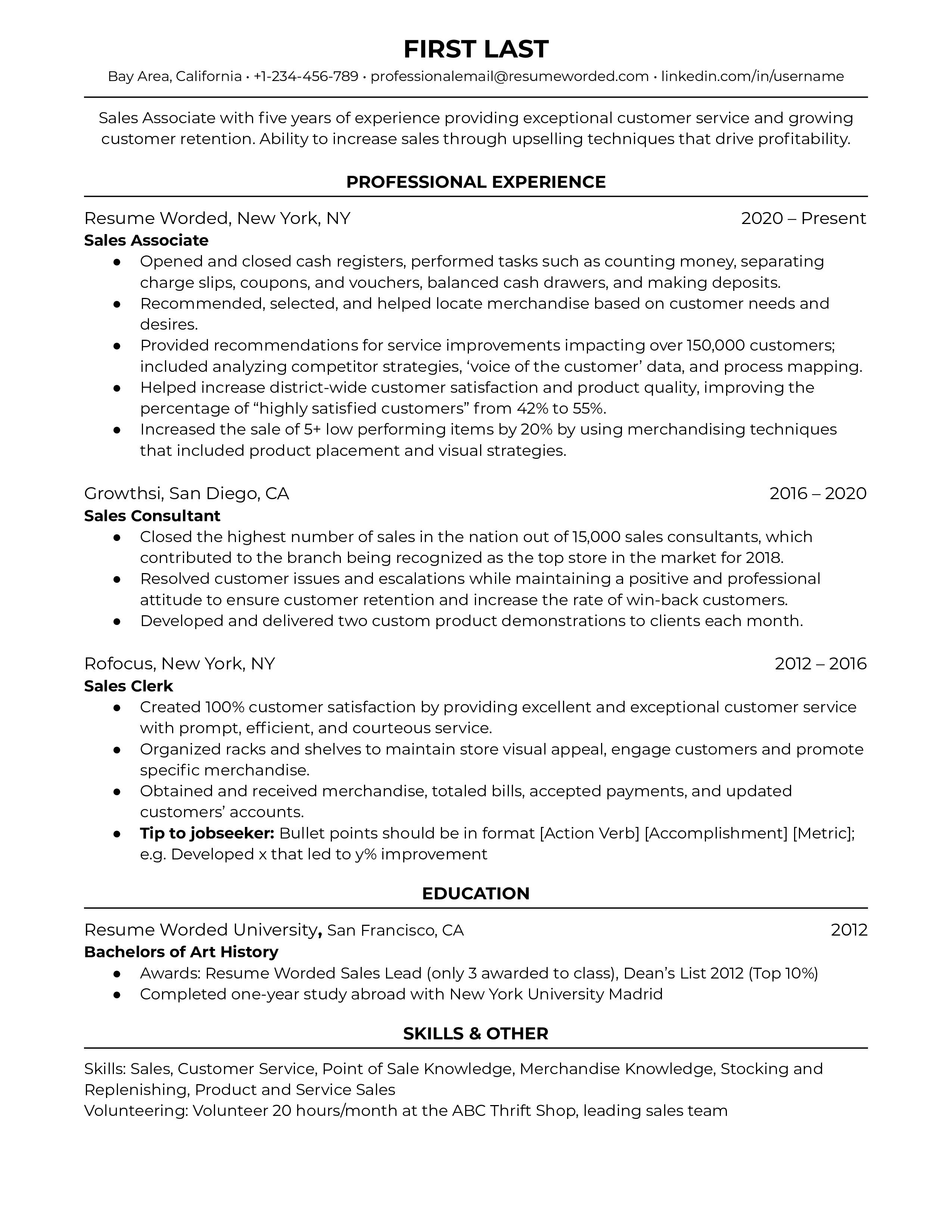 Crafting the Perfect Sales Associate Resume Summary: Tips and Examples