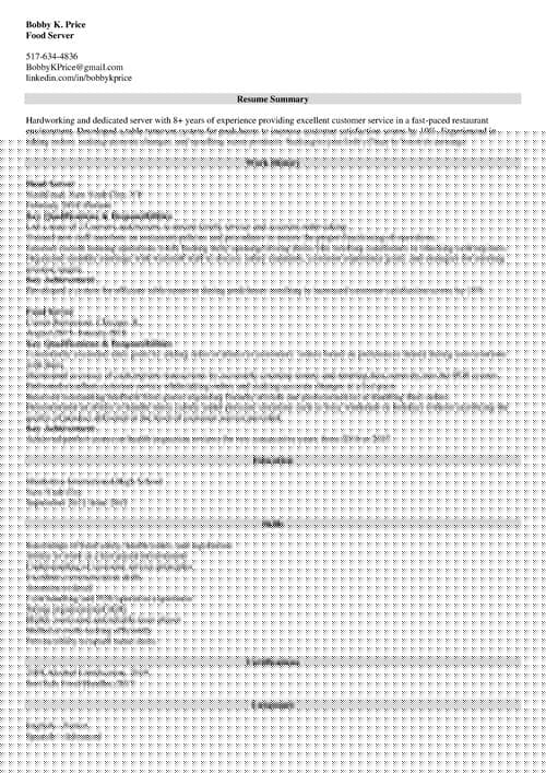 Crafting the Perfect Server Resume NYC: Tips and Tricks for Job Seekers