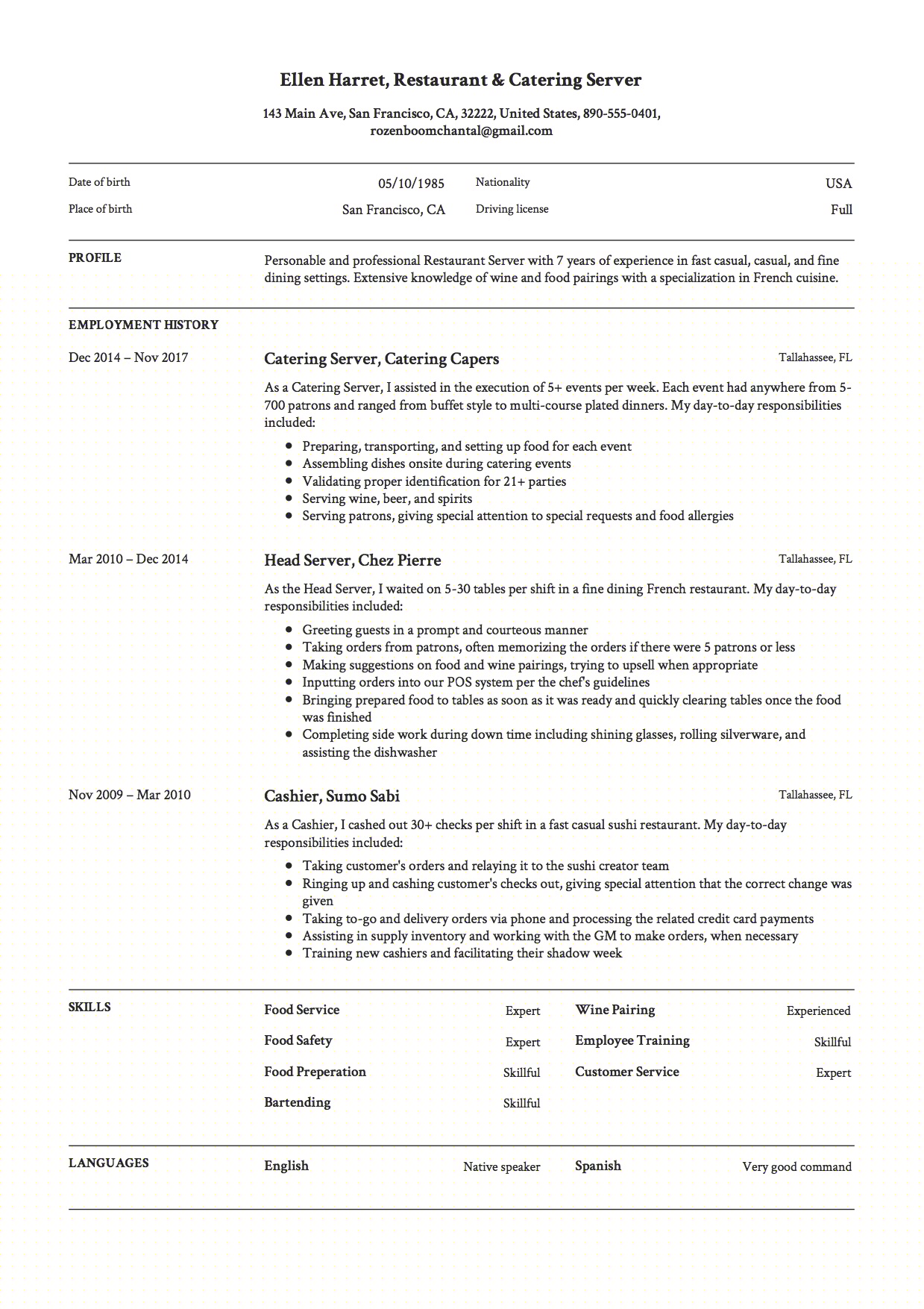 The Ultimate Guide to Crafting an Impressive Server Resume PDF