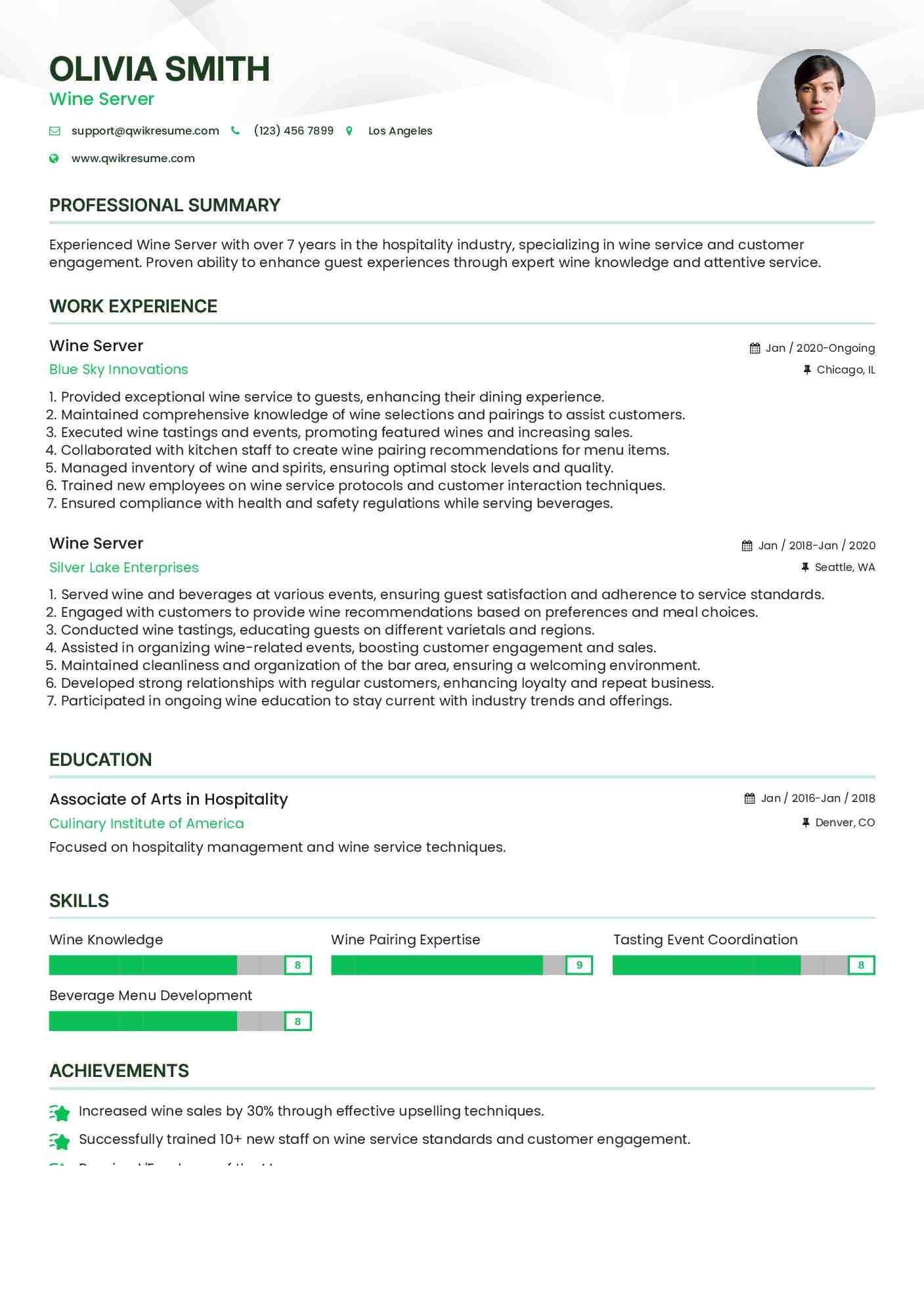 Enhancing Your Server Resume: Wine Knowledge That Makes You Stand Out