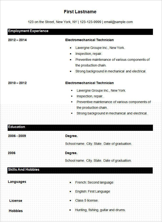 Crafting Your Future: A Simple Resume Example For Job Seekers
