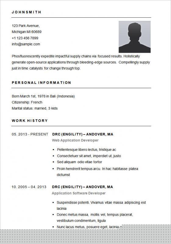 Easy Guide to Simple Resume Format Download In Ms Word 2007