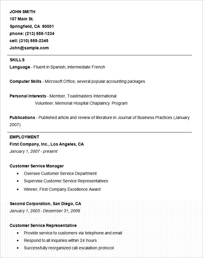 Effortlessly Craft Your Career Future with Our Simple Resume Format to Download