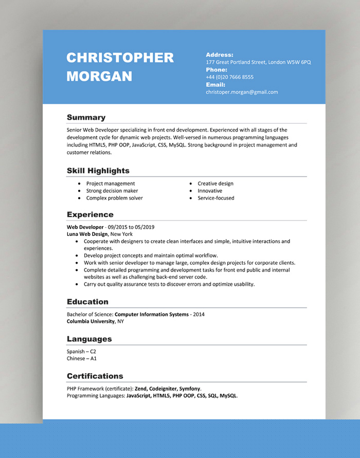 How to Create an Impressive Simple Resume Format Word File