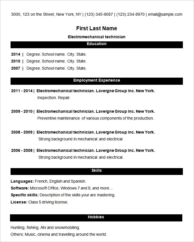Boost Your Job Search with Our Easy Simple Resume Template Download