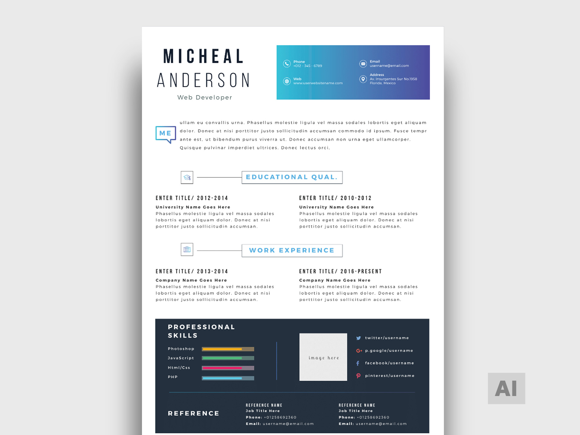 Create a Standout Job Application with a Simple Resume Template Illustrator