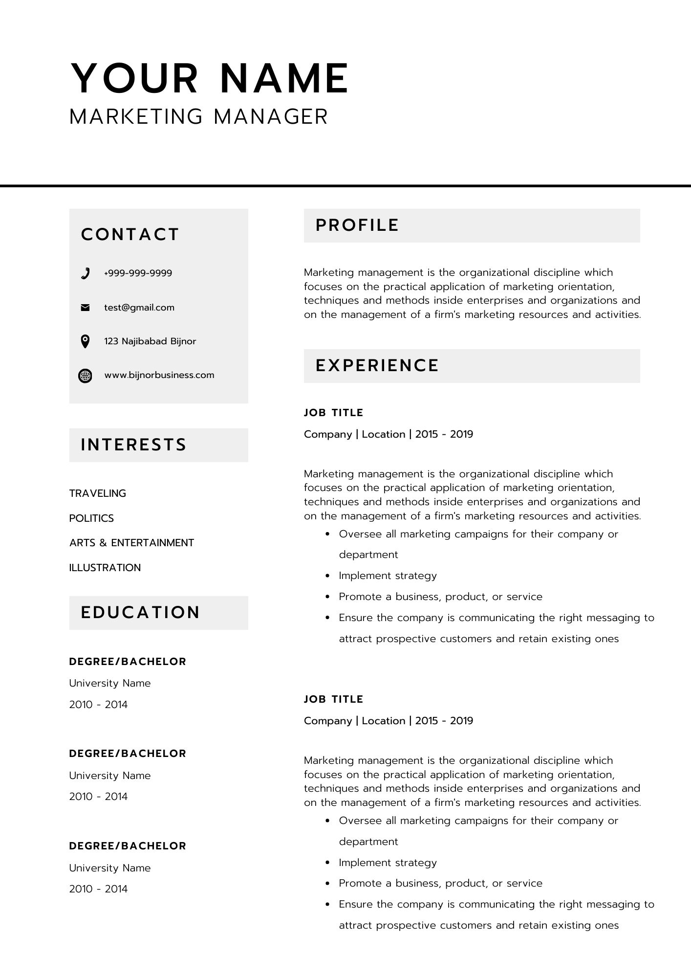 Creating Your Career Path: A Guide to Using a Simple Resume Template In Word