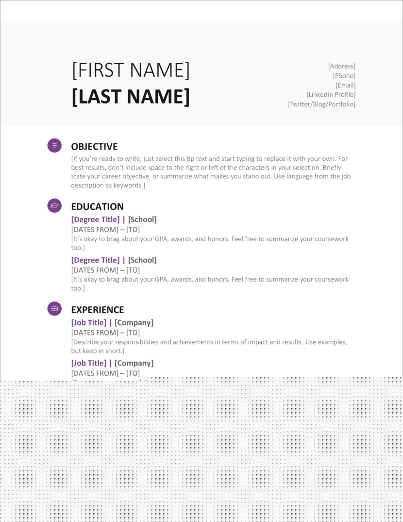 Crafting Your Career: The Power of a Simple Resume Template Office