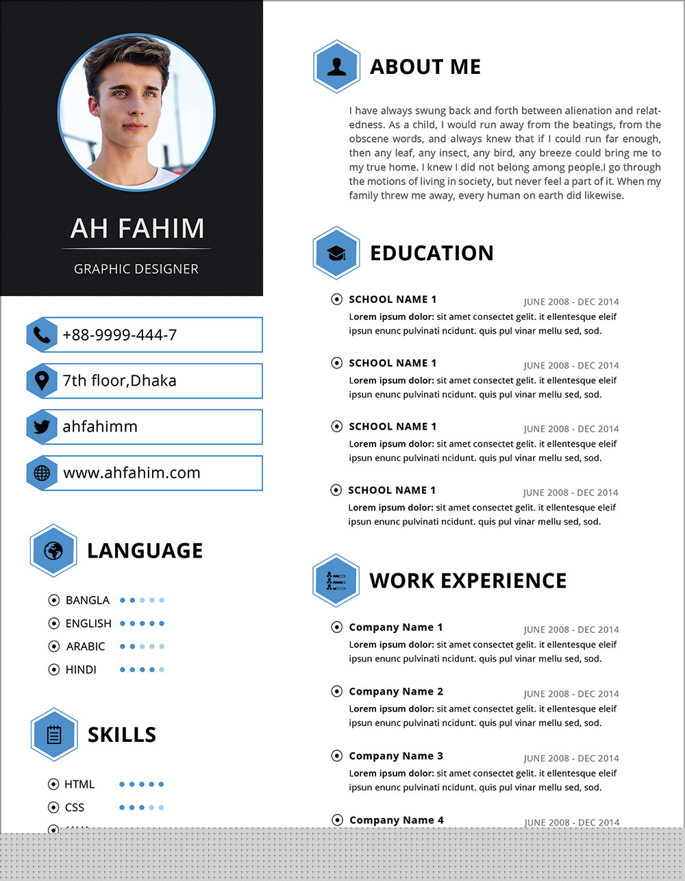 Download Your Perfect Job Opportunity with Our Simple Resume Template PSD Free