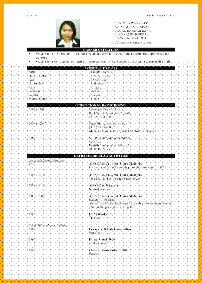 Crafting Success: A Guide to Simple Sample Resume In Malaysia