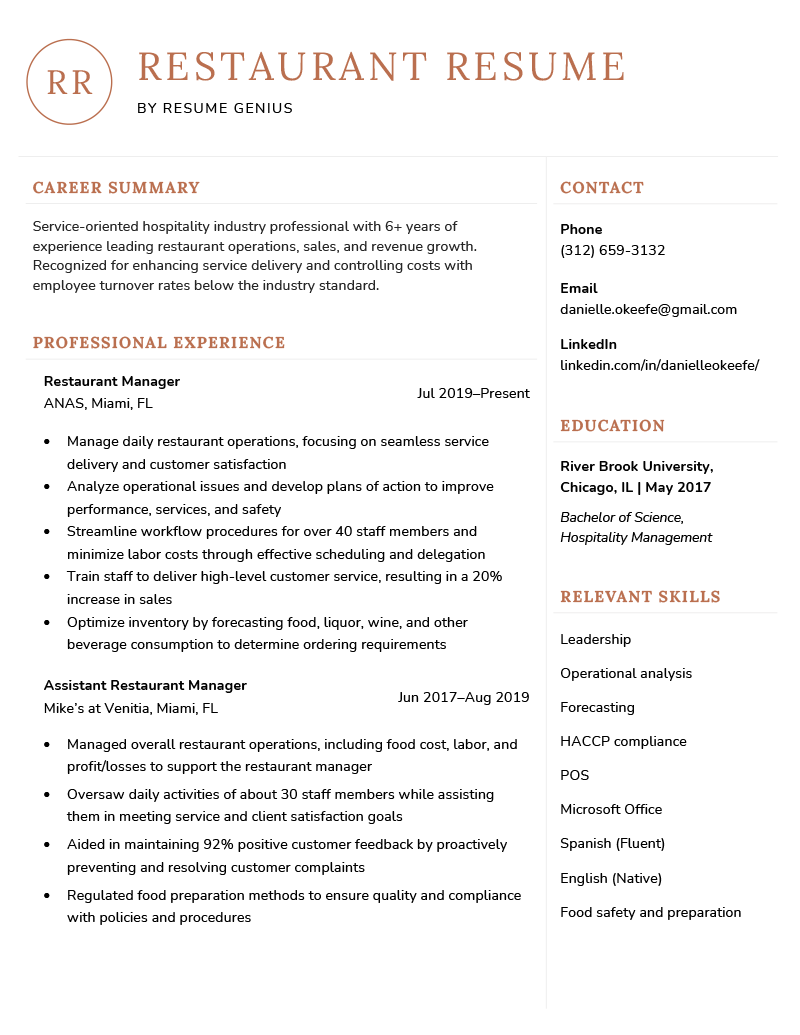 Essential Skills To Put On Restaurant Resume for Job Success