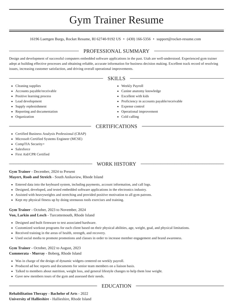 Essential Skills To Put On Resume For Gym Success