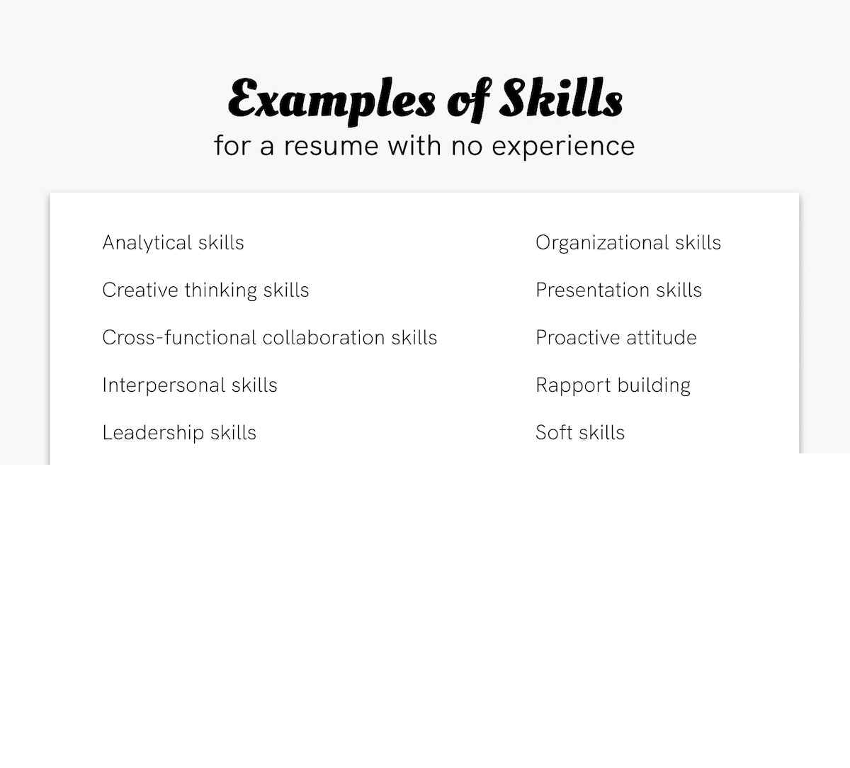 Essential Skills To Put On Resume Without Work Experience: Stand Out to Employers