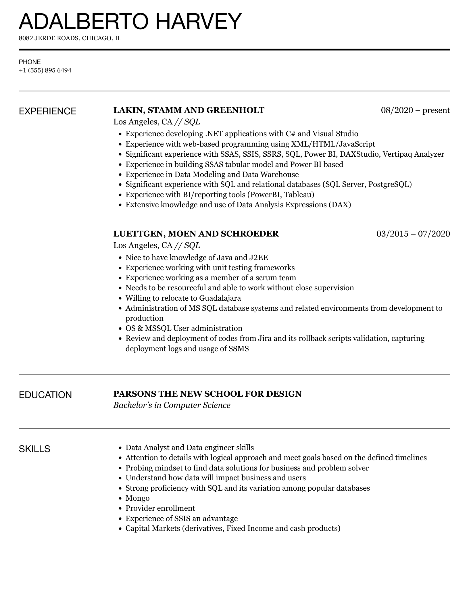 Showcasing Your Expertise: The Importance of SQL Server in Resume Presentation