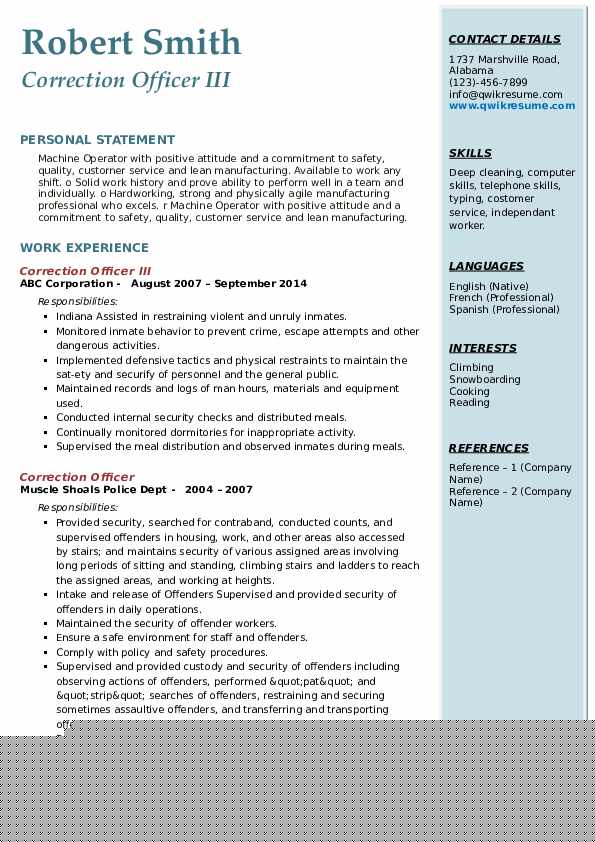 Essential Tips for Crafting a Winning Summary For Correctional Officer Resume