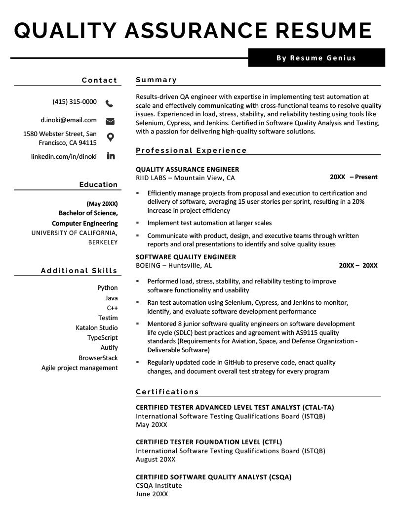 Crafting an Effective Summary For QA Resume: Key Tips and Examples