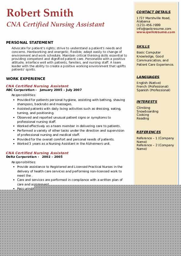 Crafting an Impactful Summary For Resume CNA: Tips and Examples