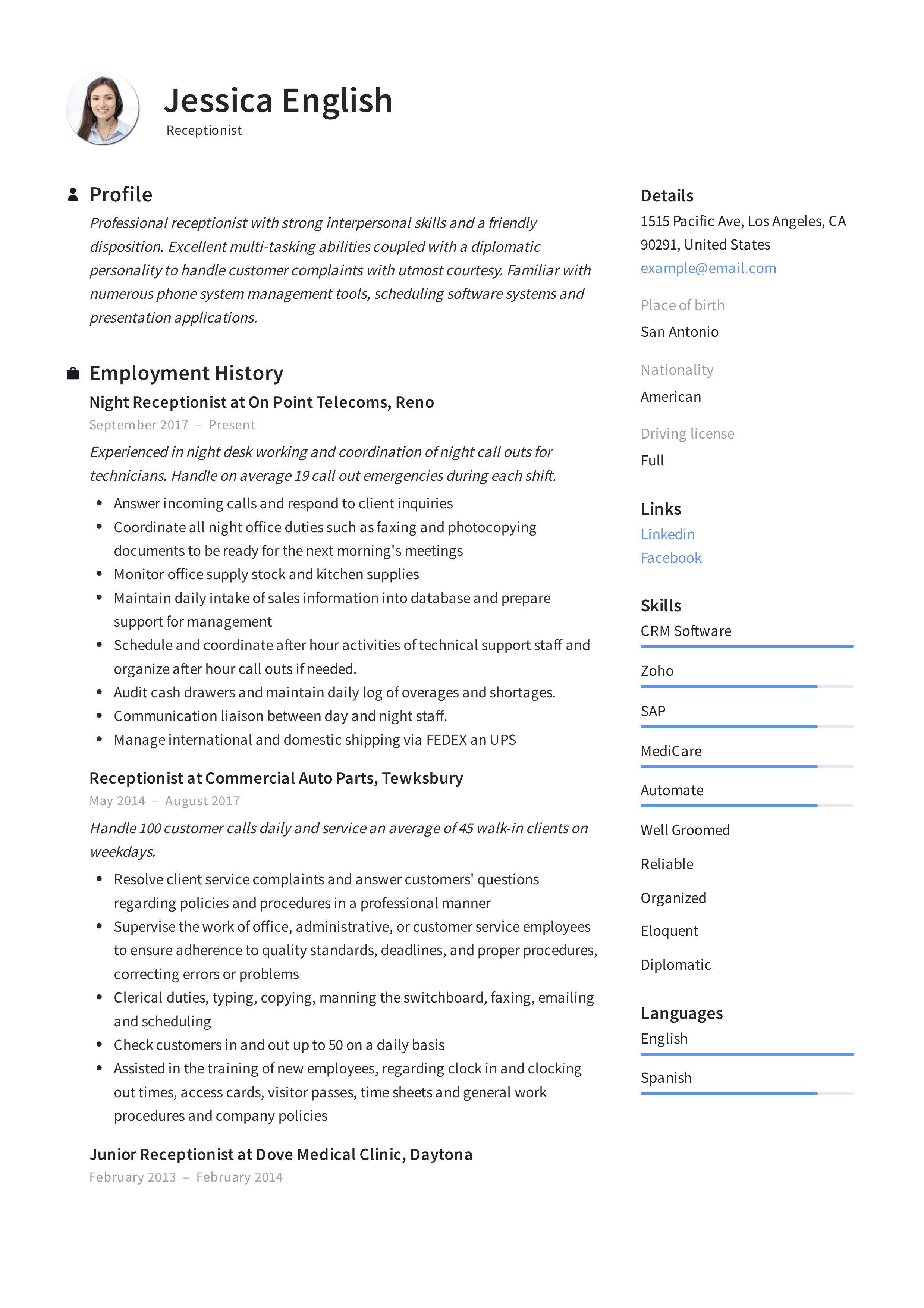 Crafting the Perfect Summary For Resume For Receptionist: Tips and Examples