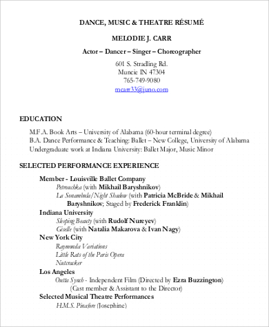 Enhance Your Career with the Ultimate Theater Resume Template Microsoft Word