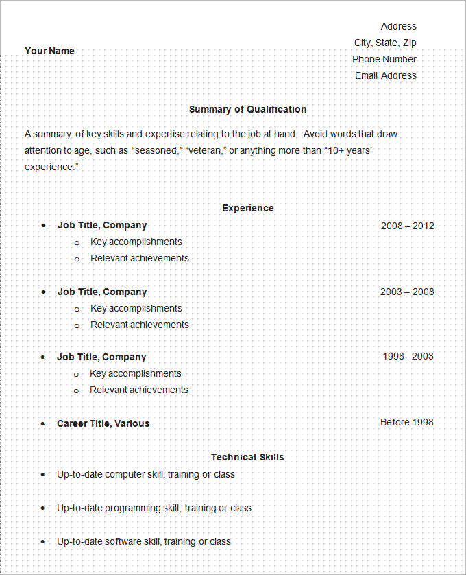 Unlock Your Potential with a Very Simple Resume Template