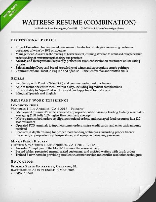 Crafting Your Future: The Ultimate Waitress Resume Template PDF for Job Seekers
