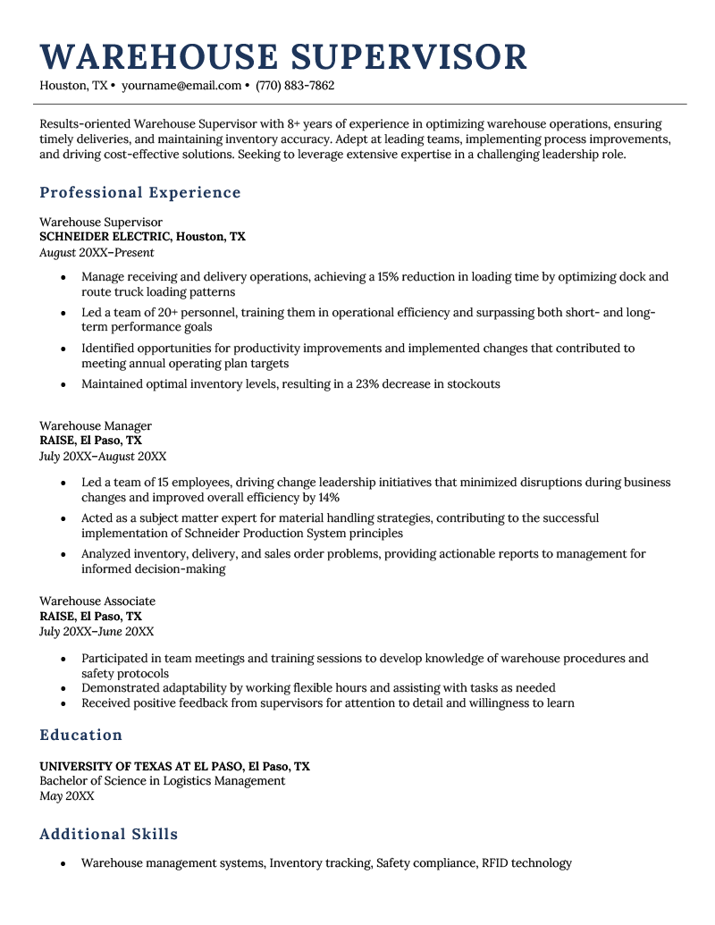 Creating an Impactful Warehouse Resume: Summary of Qualifications Examples