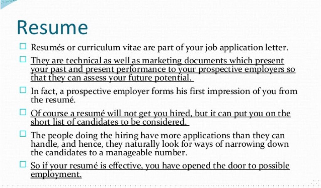 Understanding What Does Resume Mean In A Job Application: A Comprehensive Guide